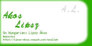 akos lipsz business card